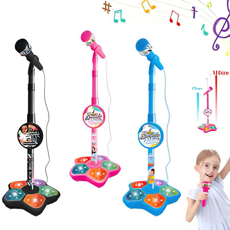 MICROFONO INFANTIL CON PIE  Y BASE MUSICAL 