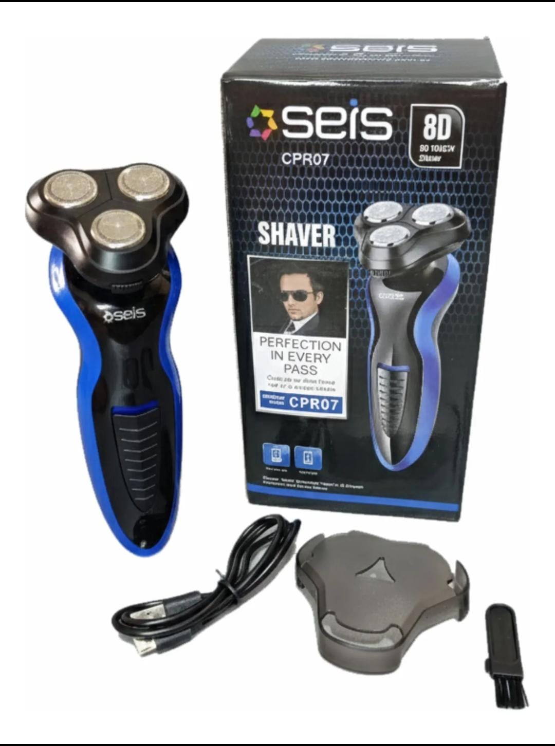 AFEITADORA RECARGABLE USB 3 CABEZALES  ANATO,ICA LAVABLE 