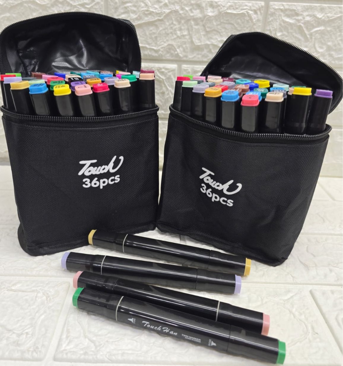 💫🎨MARCADORES FIBRONES 36 DOBLE PUNTA CON ESTUCHE💫🎨  