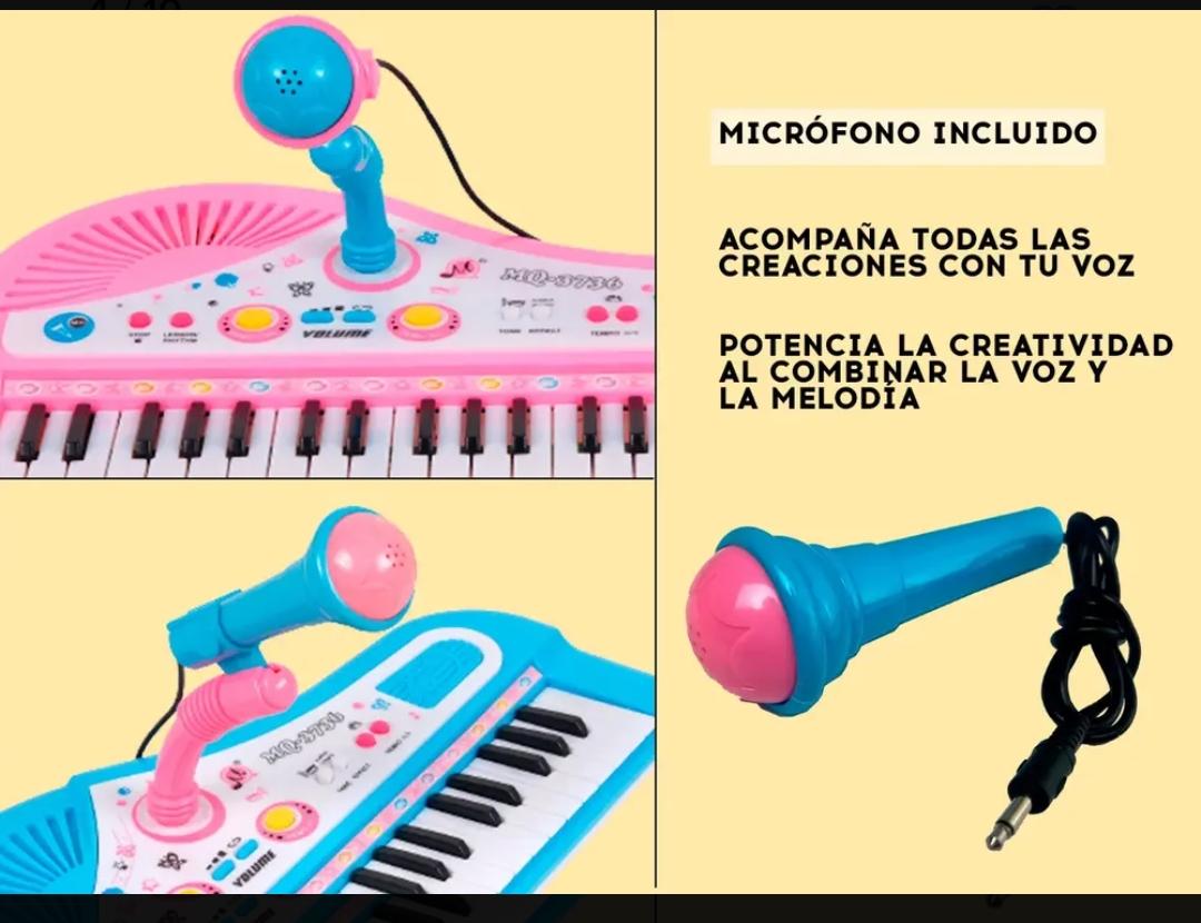 😍 TECLADO PIANITO CON PATITAS Y MICROFONO PARA NIÑOS 😍