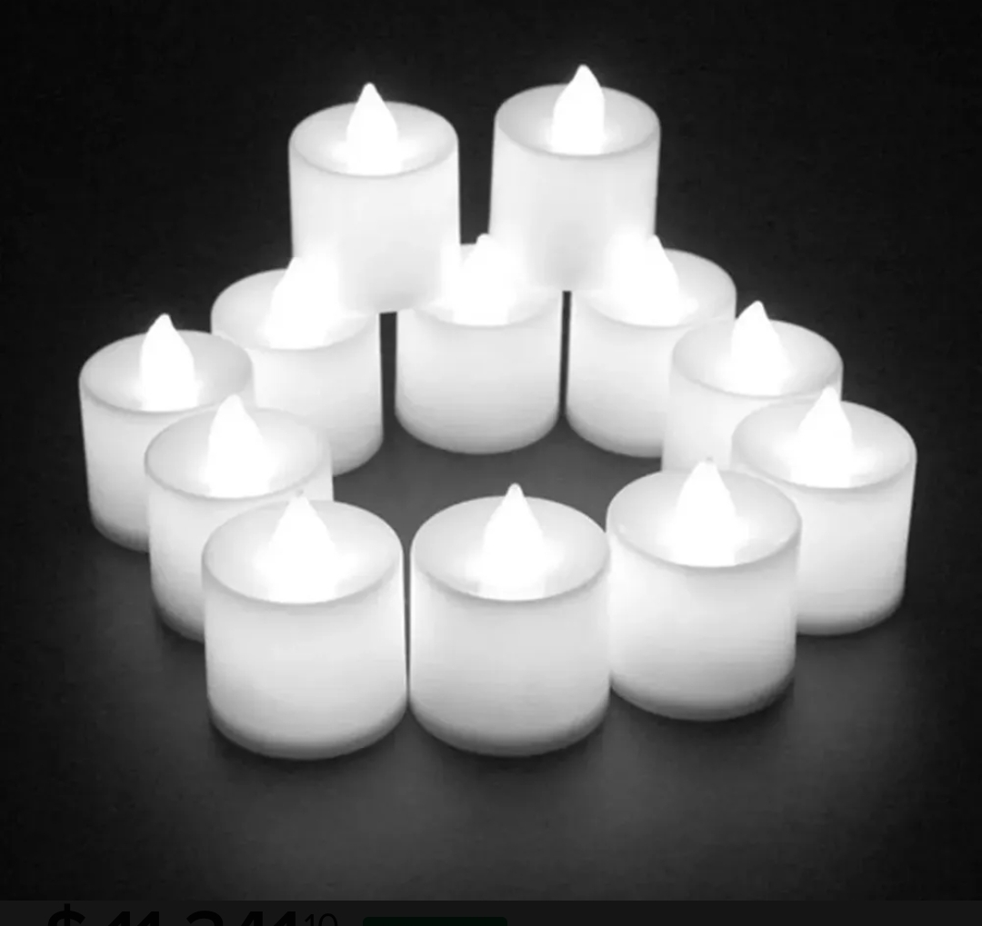 VELAS DE PLASTICO x24
